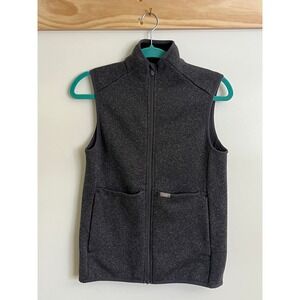 FIGS Fleece Vest Full Zip Dark Gray Healthcare Women Size XS